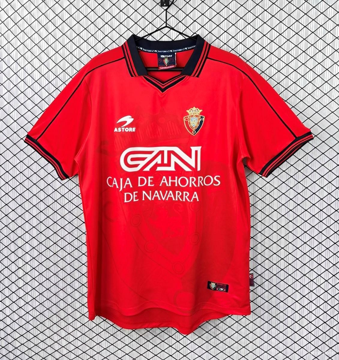 Camiseta de fútbol Osasuna 1998/99 LOCAL MANGA LARGA VERSION FAN